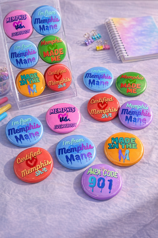 Memphis Buttons-6pk