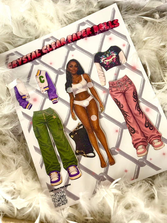 Crystal Clear Paper Dolls  – Fashion Play Set