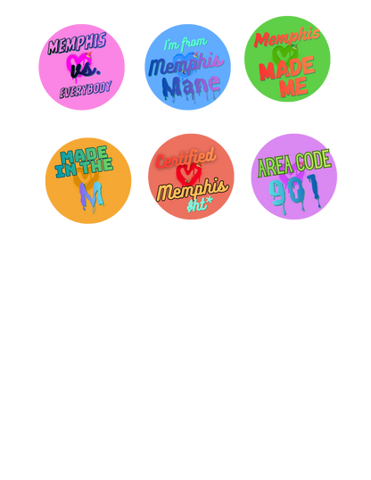 Memphis Buttons-6pk